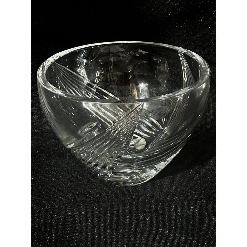 Montreux  24% Lead Crystal Candy Display Bowl Czech Republic 7